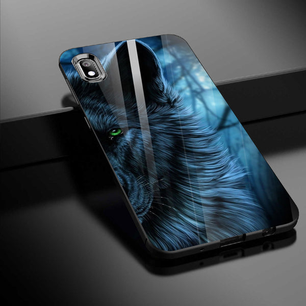Wolf Eyes Tempered Glass Phone Case for Samsung Galaxy A10