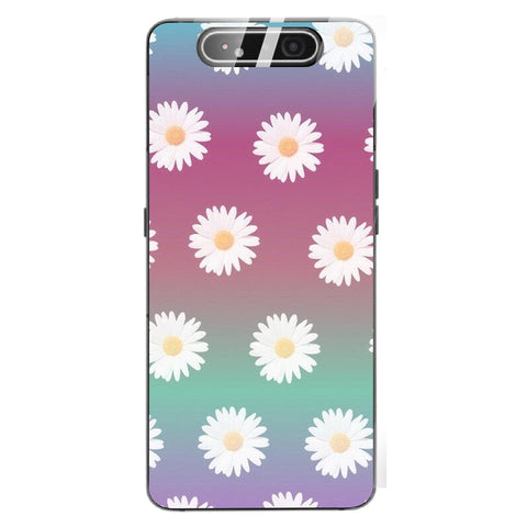 Beautiful Flowers Tempered Glass Phone Case for Samsung Galaxy A80