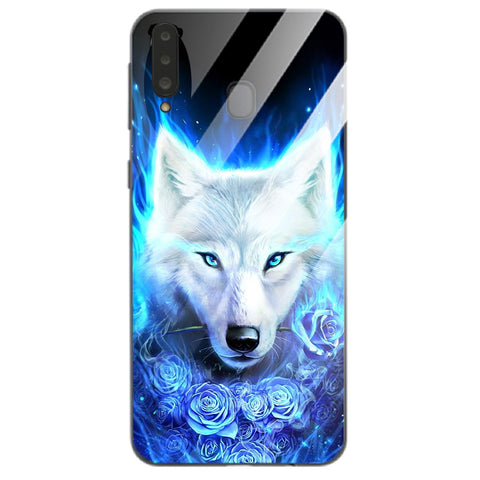Wolf Eyes Tempered Glass Phone Case for Samsung