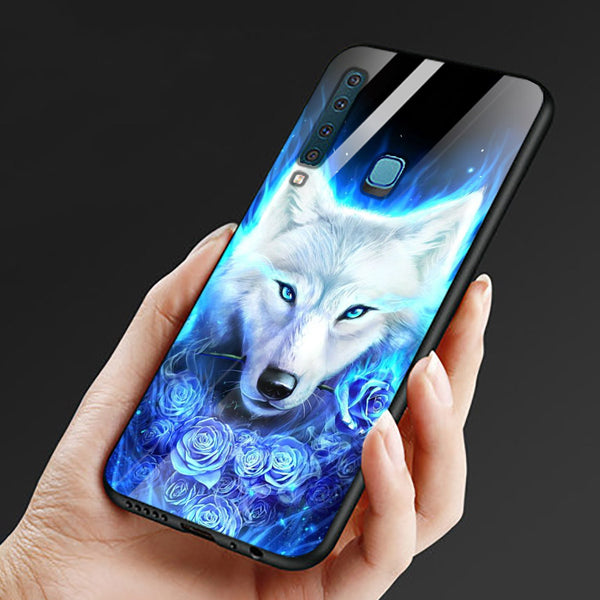 Wolf Eyes Tempered Glass Phone Case for Samsung Galaxy A9 2018