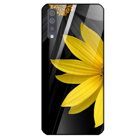 Beautiful Flowers Tempered Glass Phone Case for Samsung Galaxy A50