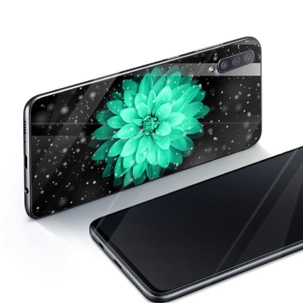Beautiful Flowers Tempered Glass Phone Case for Samsung Galaxy A70
