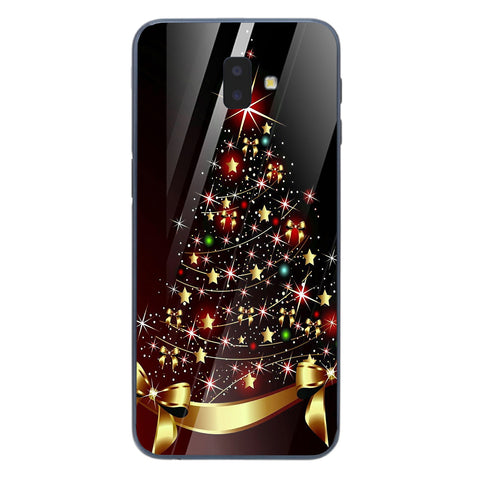 Merry Chrismas Tempered Glass Phone Case for Samsung Galaxy J6 Plus