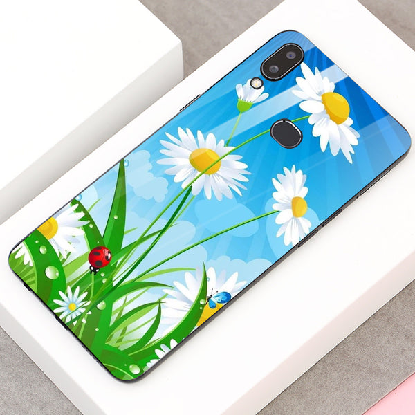 Beautiful Flowers Tempered Glass Phone Case for Samsung Galaxy A10S