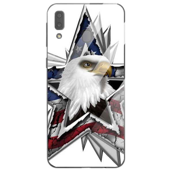 Eagle Tempered Glass Phone Case for Samsung Galaxy A20