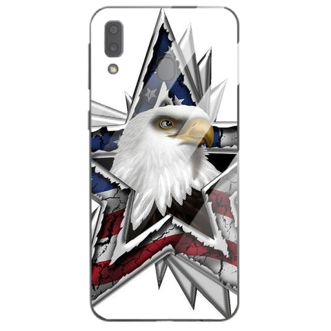 Eagle Tempered Glass Phone Case for Samsung Galaxy A20
