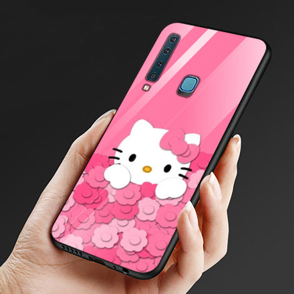 Cute Teddy Bear Tempered Glass Phone Case for Samsung Galaxy A9 2018
