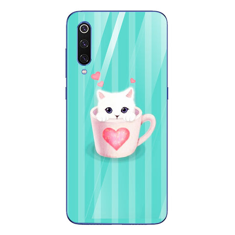 Cute Teddy Bear Tempered Glass Phone Case for Xiaomi Mi 9 SE