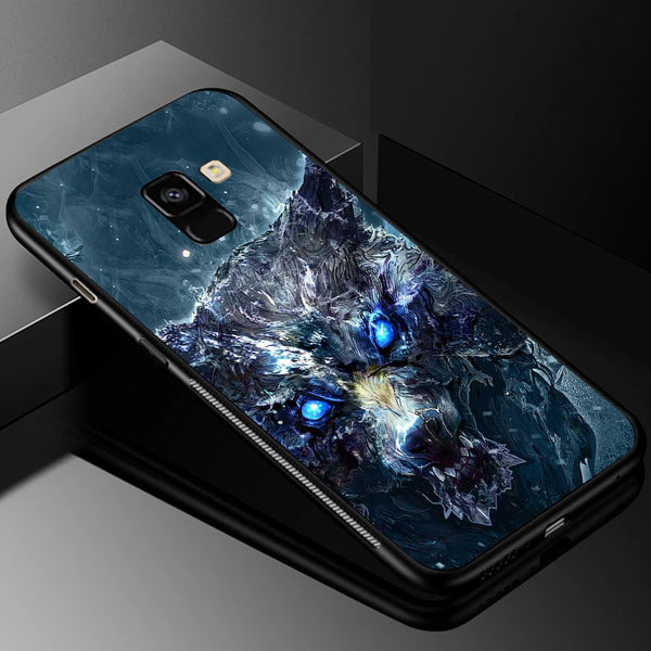 Wolf Eyes Tempered Glass Phone Case for Samsung Galaxy A8 Plus