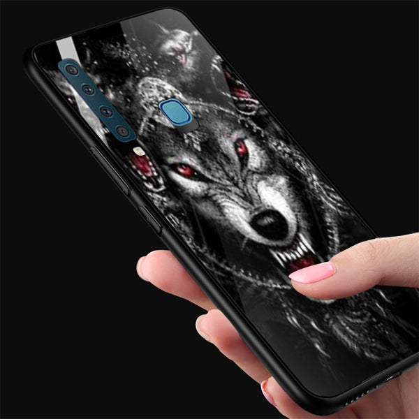 Wolf Eyes Tempered Glass Phone Case for Samsung Galaxy A9 2018
