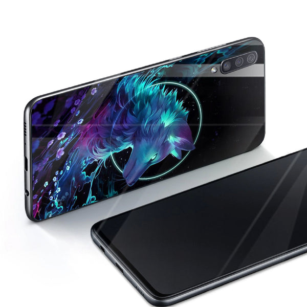 Wolf Eyes Tempered Glass Phone Case for Samsung Galaxy A70