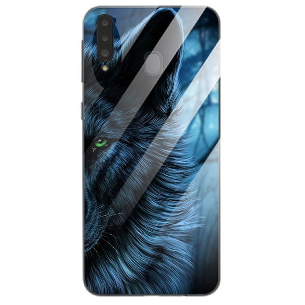 Wolf Eyes Tempered Glass Phone Case for Samsung