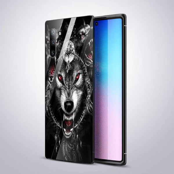 Wolf Eyes Tempered Glass Phone Case for Samsung Galaxy Note 10