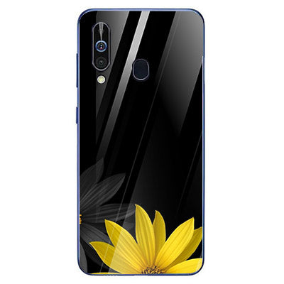 Beautiful Flowers Tempered Glass Phone Case for Samsung Galaxy A60