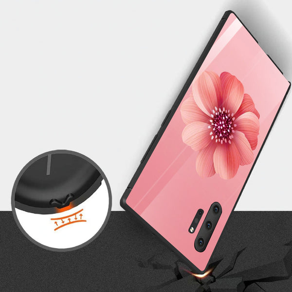 Beautiful Flowers Tempered Glass Phone Case for Samsung Galaxy Note 10 Plus