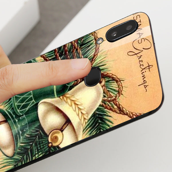 Merry Chrismas Tempered Glass Phone Case for Samsung Galaxy A10S
