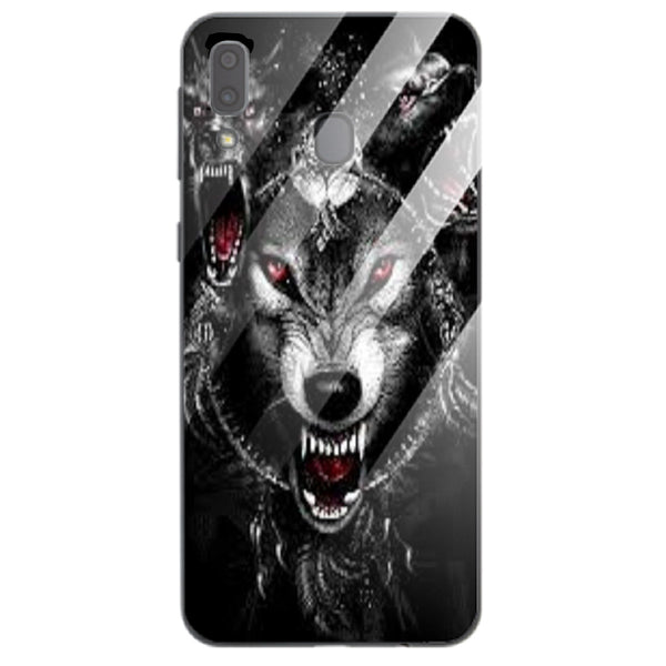 Wolf Eyes Tempered Glass Phone Case for Samsung Galaxy A40