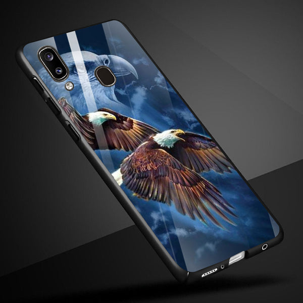 Eagle Tempered Glass Phone Case for Samsung Galaxy M20