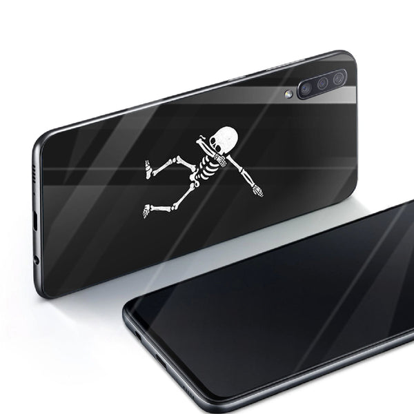 Halloween Skull Tempered Glass Phone Case for Samsung Galaxy A70