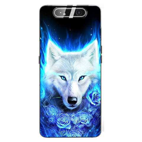 Wolf Eyes Tempered Glass Phone Case for Samsung Galaxy A80