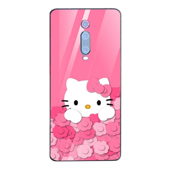 Cute Teddy Bear Tempered Glass Phone Case for Xiaomi Redmi K20 Pro