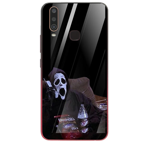 Halloween Skull Tempered Glass Phone Case for Vivo Y15
