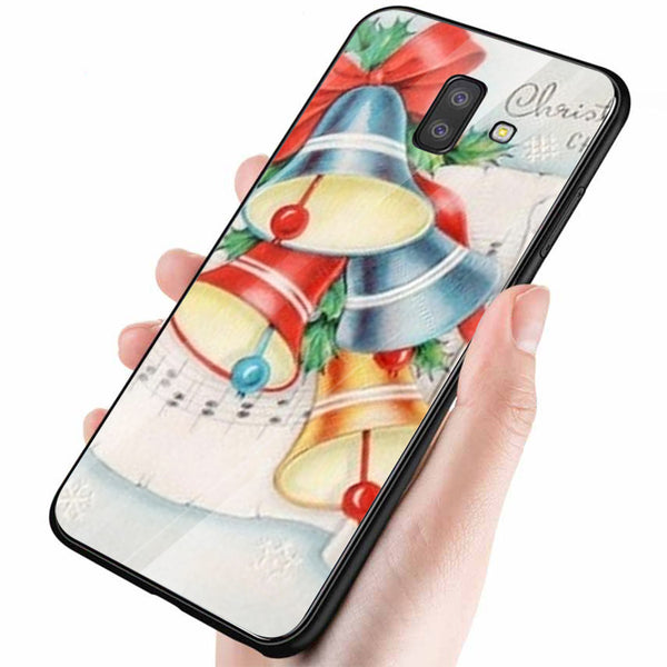 Merry Chrismas Tempered Glass Phone Case for Samsung Galaxy J6 Plus