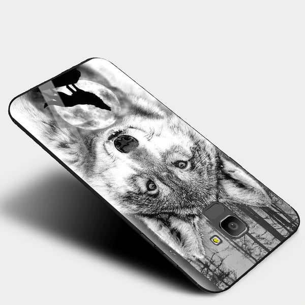 Wolf Eyes Tempered Glass Phone Case for Samsung Galaxy J6 2018