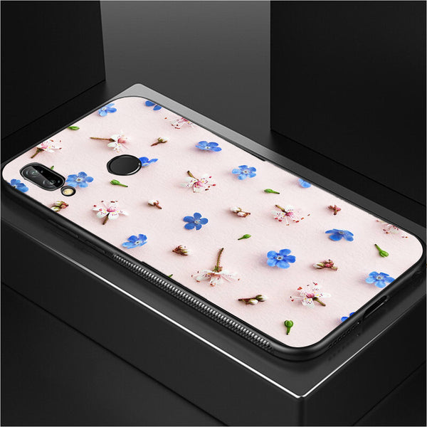 Beautiful Flowers Tempered Glass Phone Case for Samsung Galaxy A20