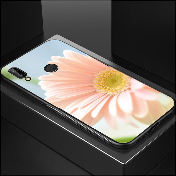 Beautiful Flowers Tempered Glass Phone Case for Samsung Galaxy A20
