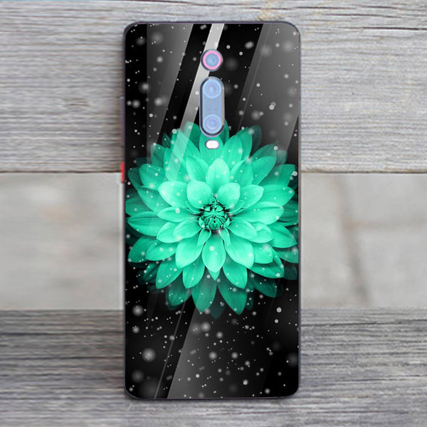 Beautiful Flowers Tempered Glass Phone Case for Xiaomi Redmi K20 Pro