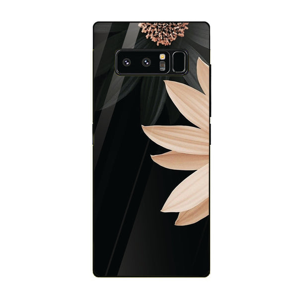 Beautiful Flowers Tempered Glass Phone Case for Samsung Galaxy Note 8