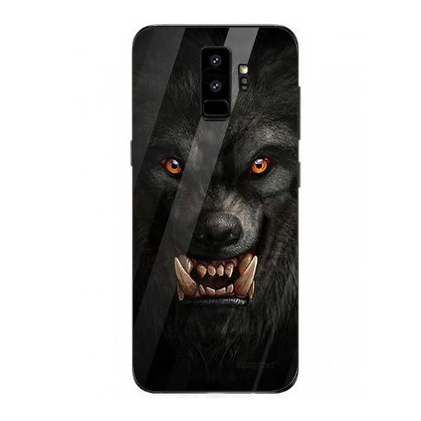 Wolf Eyes Tempered Glass Phone Case for Samsung Galaxy S9 Plus