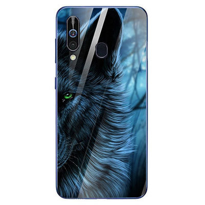Wolf Eyes Tempered Glass Phone Case for Samsung Galaxy A60