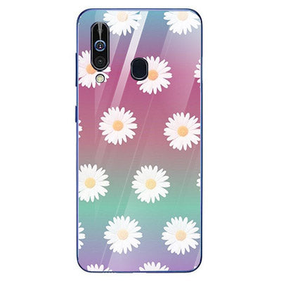 Beautiful Flowers Tempered Glass Phone Case for Samsung Galaxy A60