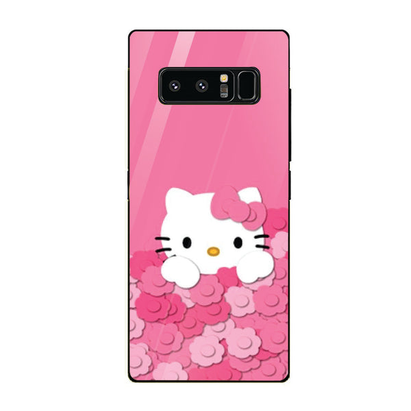 Cute Teddy Bear Tempered Glass Phone Case for Samsung Galaxy Note 8