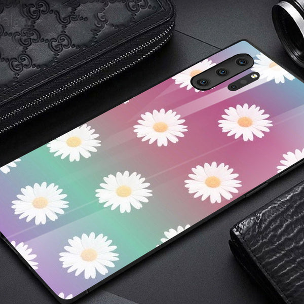 Beautiful Flowers Tempered Glass Phone Case for Samsung Galaxy Note 10 Plus