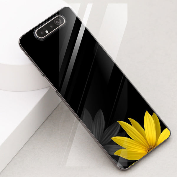 Beautiful Flowers Tempered Glass Phone Case for Samsung Galaxy A80