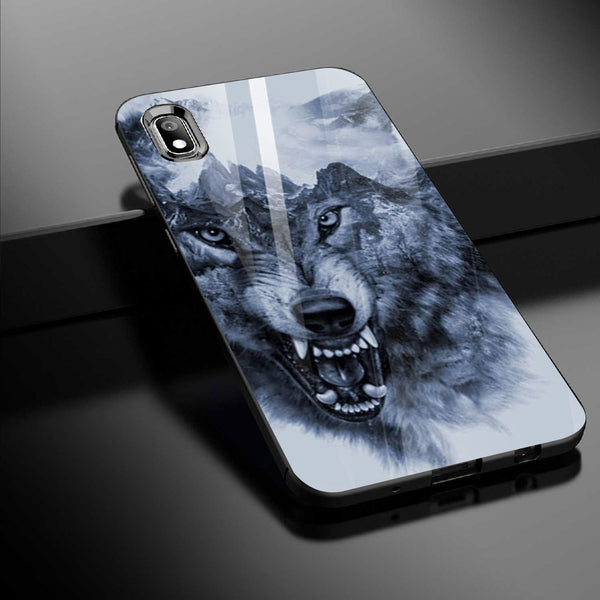 Wolf Eyes Tempered Glass Phone Case for Samsung Galaxy A10