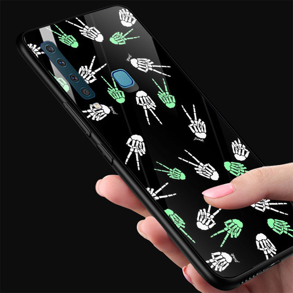 Halloween Skull Tempered Glass Phone Case for Samsung Galaxy A9 2018