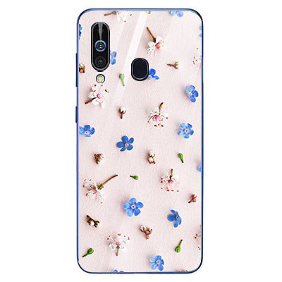 Beautiful Flowers Tempered Glass Phone Case for Samsung Galaxy A60