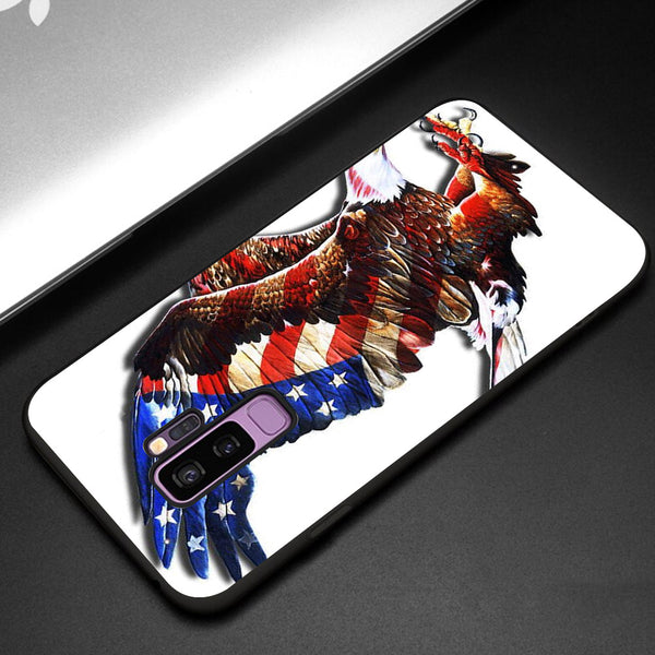 Eagle Tempered Glass Phone Case for Samsung Galaxy S9 Plus
