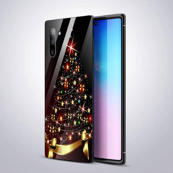 Merry Chrismas Tempered Glass Phone Case for Samsung Galaxy Note 10