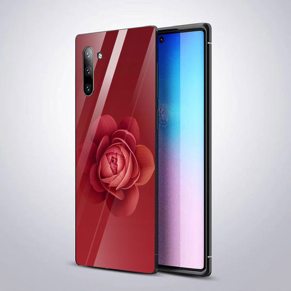 Beautiful Flowers Tempered Glass Phone Case for Samsung Galaxy Note 10
