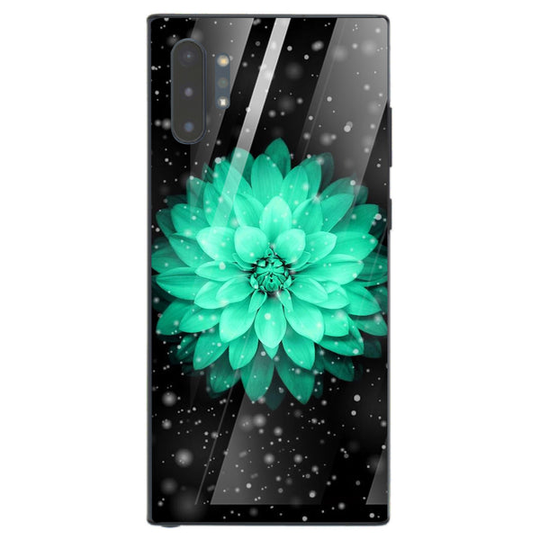 Beautiful Flowers Tempered Glass Phone Case for Samsung Galaxy Note 10 Plus