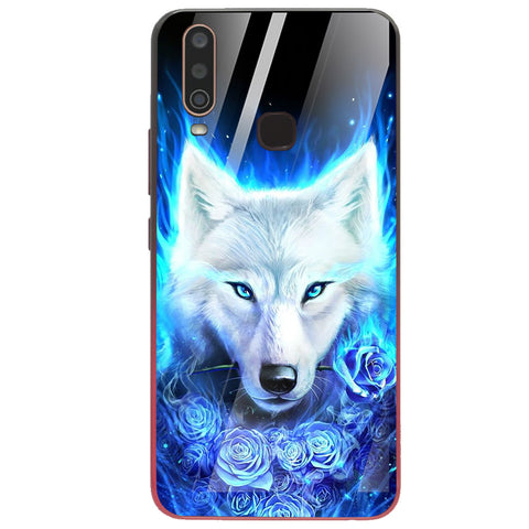 Wolf Eyes Tempered Glass Phone Case for Vivo Y17