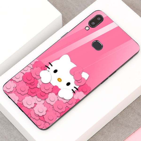 Cute Teddy Bear Tempered Glass Phone Case for Samsung Galaxy A10S