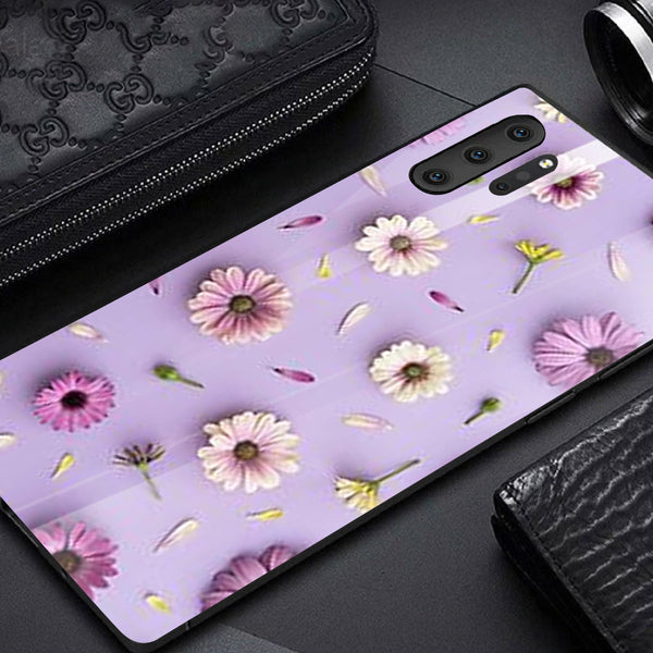Beautiful Flowers Tempered Glass Phone Case for Samsung Galaxy Note 10 Plus