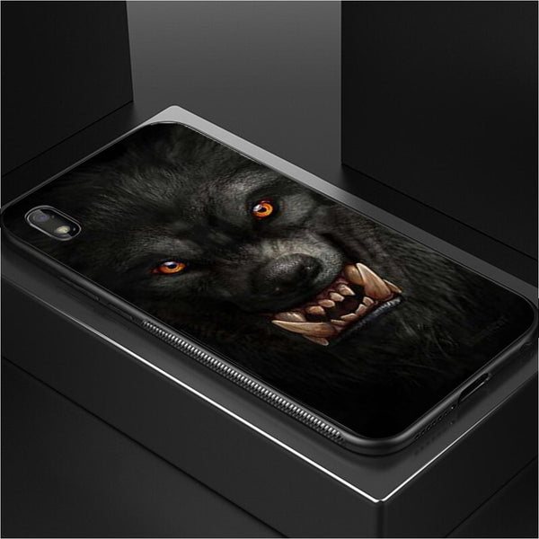 Wolf Eyes Tempered Glass Phone Case for Samsung Galaxy A10
