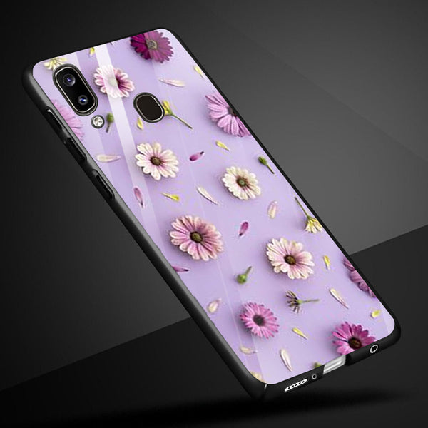 Beautiful Flowers Tempered Glass Phone Case for Samsung Galaxy A30